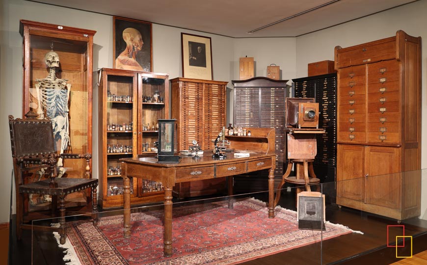 Recreación del despacho de Santiago Ramón y Cajal