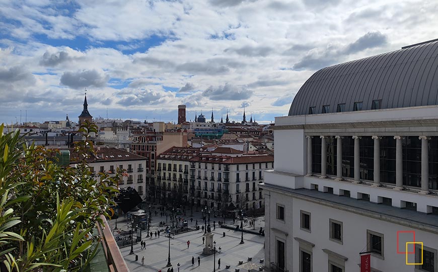Vistas al centro histórico de Madrid