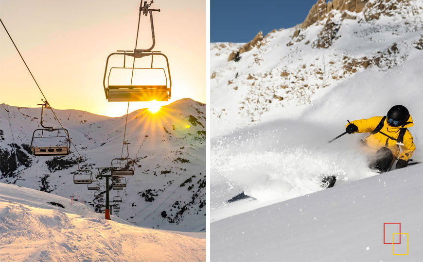 Esquiadores en Baqueira Beret