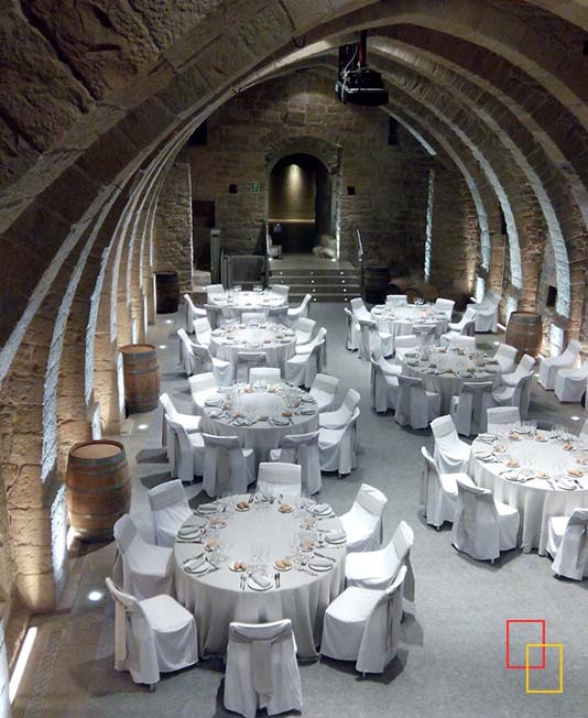 Terraza del Restaurante L'Ó en Món Sant Benet, Barcelona