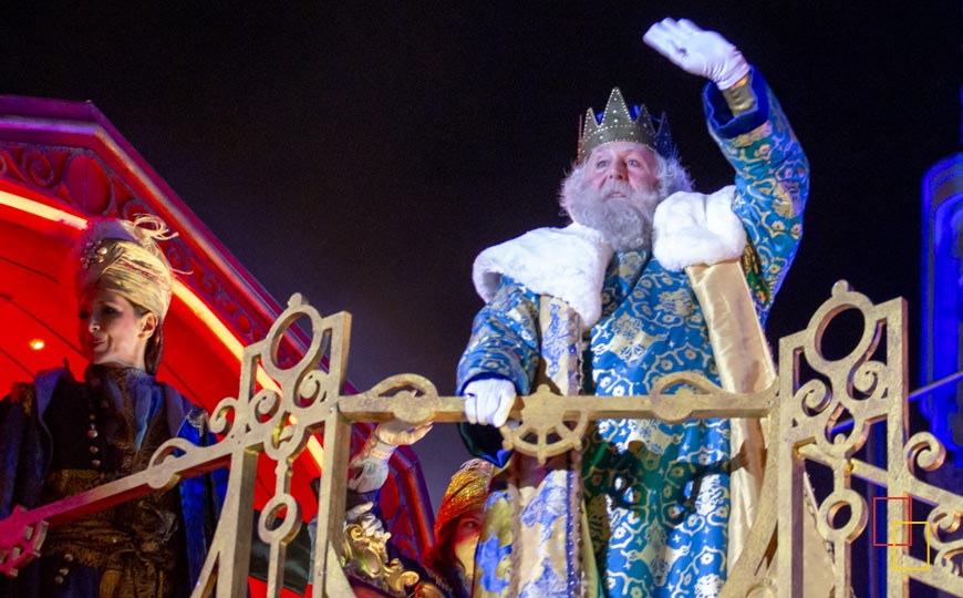 carroza de los Reyes Magos en la Cabalgata de Madrid