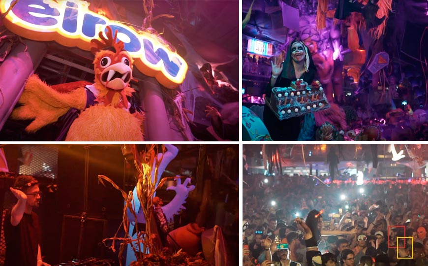 Elrow Sevilla escenario de Halloween