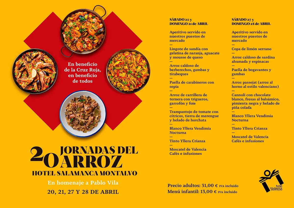 menú Jornadas del Arroz 2024