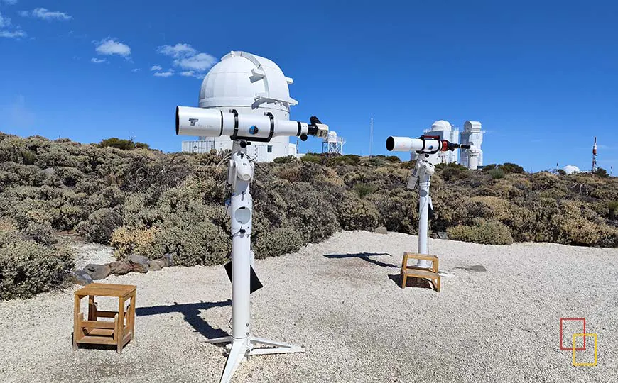 Telescopio solar en el Observatorio del Teide