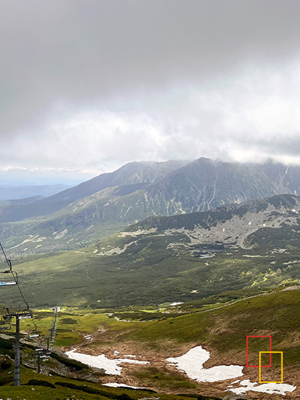 Vistas desde el funicular del pico Gubalówka